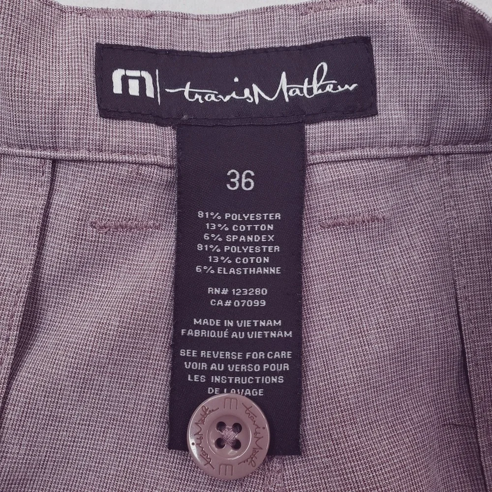Travis Mathew Shorts Mens 36 Purple Chino Stretch Golf Lightweight Performance - Picture 3 of 10